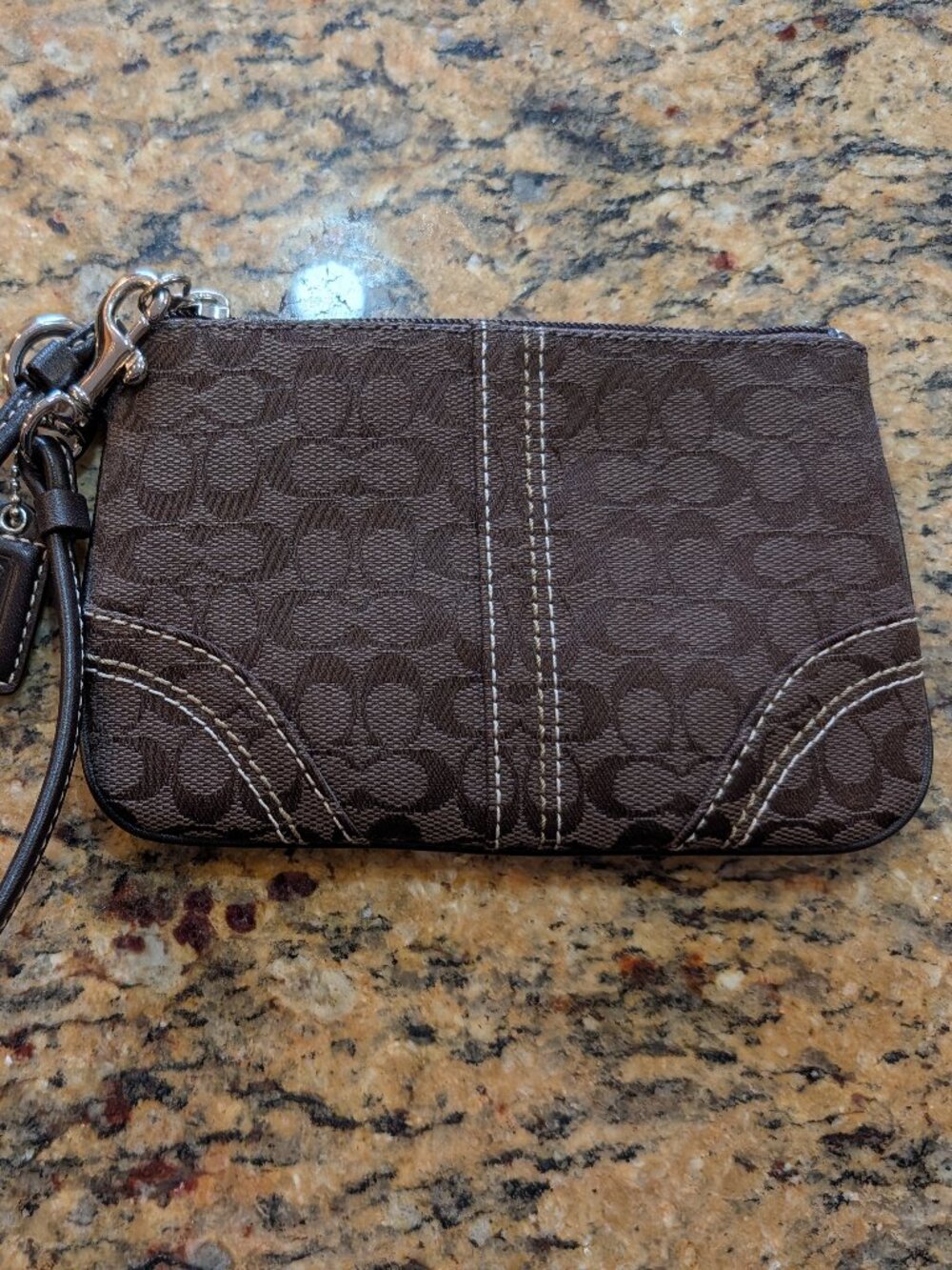 Brown Signature Coach Wristlet ~ Like New!